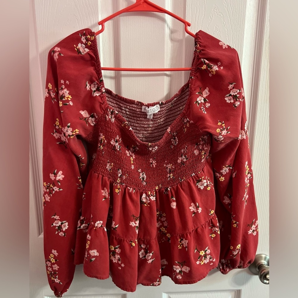 Planet Gold floral blouse size XL